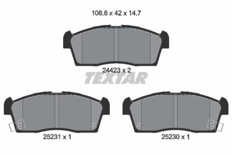 Колодки гальмівні (передні) Citroen C-Zero/Peugeot ION 10- TEXTAR 2442302