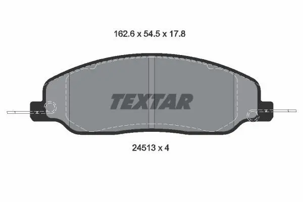 Комплект гальмівних колодок передн, FORD USA MUSTANG 3.7-5.4 01.04- TEXTAR 2451301 (фото 1)