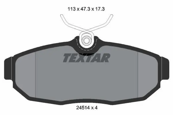 Комплект гальмівних колодок задн, FORD USA MUSTANG 3.7-5.4 12.04- TEXTAR 2451401 (фото 1)