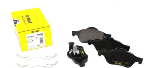 Комплект гальмівних колодок передн, RENAULT CLIO III, MEGANE II, SCENIC II 1.4-2.0D 09.02- TEXTAR 2453501