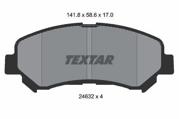 Колодки гальмівні дискові передн. Nissan Qashqai/X TEXTAR 2463201 (фото 1)