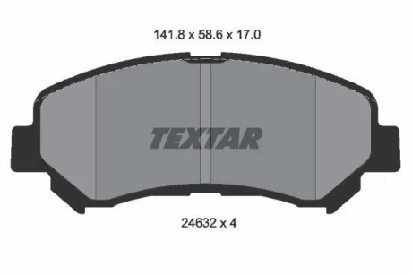 Колодки гальмівні дискові передн. Nissan Qashqai/X TEXTAR 2463201