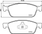 Комплект гальмівних колодок передн, FORD FOCUS III, KUGA II, TOURNEO CONNECT V408 NADWOZIE WIELKO, TRANSIT CONNECT, TRANSIT CONNECT V408 FORD USA FOCUS 1.0-2.0D 09.04- TEXTAR 2555501 (фото 1)