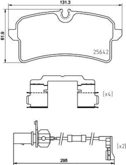 Колодки гальмівні (задні) Audi A6/A7/A8 12-18 (TRW) Q+ TEXTAR 2564201