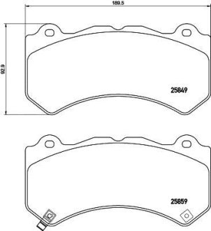 Тормозные колодки (передние) Jeep Grand Cherokee 10- (Brembo) TEXTAR 2584901