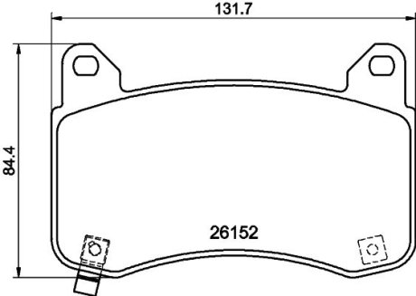 Тормозные колодки (передние) Tesla Model 3 17-/ Model Y 19- (Brembo) Q+ TEXTAR 2615201