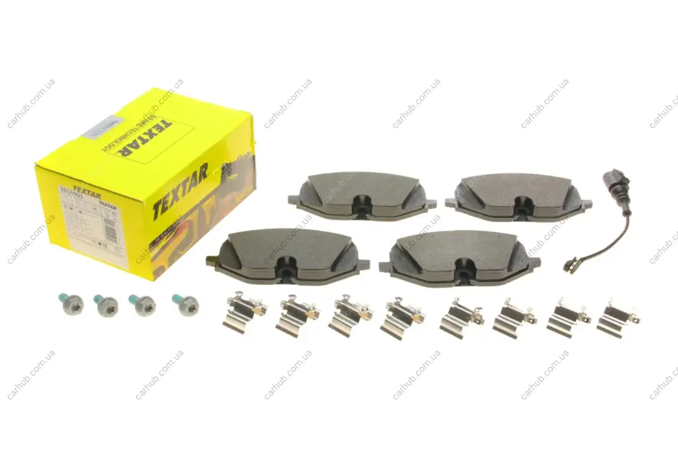 Колодки гальмівні (передні) VW Caddy/Golf VII/Skoda Octavia/Seat Leon 19- (з датчиком) (TRW) TEXTAR 2616901 (фото 1)