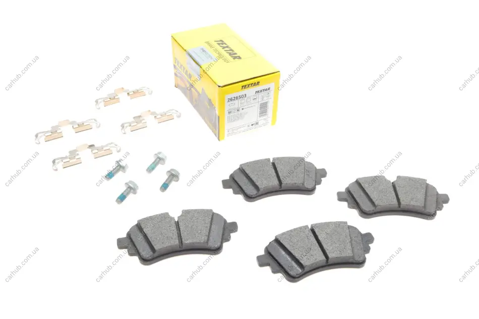 Комплект гальмівних колодок задн, AUDI A4 ALLROAD B9, A4 B9, A5, A6 ALLROAD C8, A6 C8, A7, A8 D5, Q5, Q7 1.4-4.0H 01.15- TEXTAR 2626503 (фото 1)