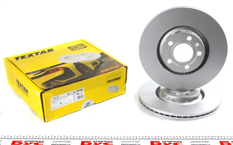 Диск гальмівний передн лів/прав AUDI A4 B5, A4 B6, A4 B7, A6 C5 SEAT EXEO, EXEO ST SKODA SUPERB I VW PASSAT B5, PASSAT B5.5 1.6-4.2 01.96-05.13 TEXTAR 92106105 (фото 1)