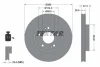 Диск гальмівний (передній) Hyundai Tucson/i30 2.0 CRDi 04-/Kia Cee\'d 06- (280x26) PRO+ TEXTAR 92133905 (фото 2)