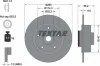 Диск гальмівний (задній) Renault Megane 08- (260x8) (+ABS) (з підшипником) PRO TEXTAR 92195903 (фото 2)