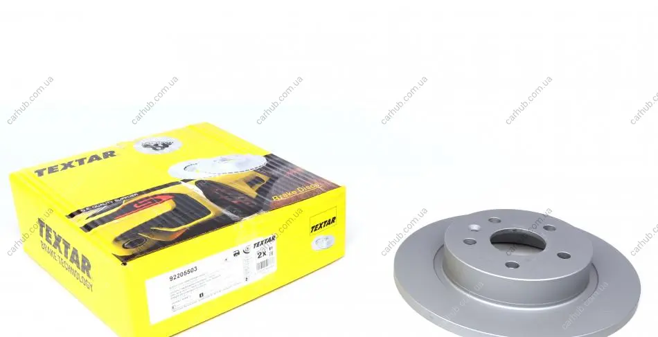 Диск гальмівний задн лів/прав BUICK ENCORE CHEVROLET AVEO, CRUZE, TRAX OPEL ASTRA H CLASSIC, ASTRA J, ASTRA J GTC, MOKKA / MOKKA X 1.3D-2.0D 01.09- TEXTAR 92205503 (фото 1)
