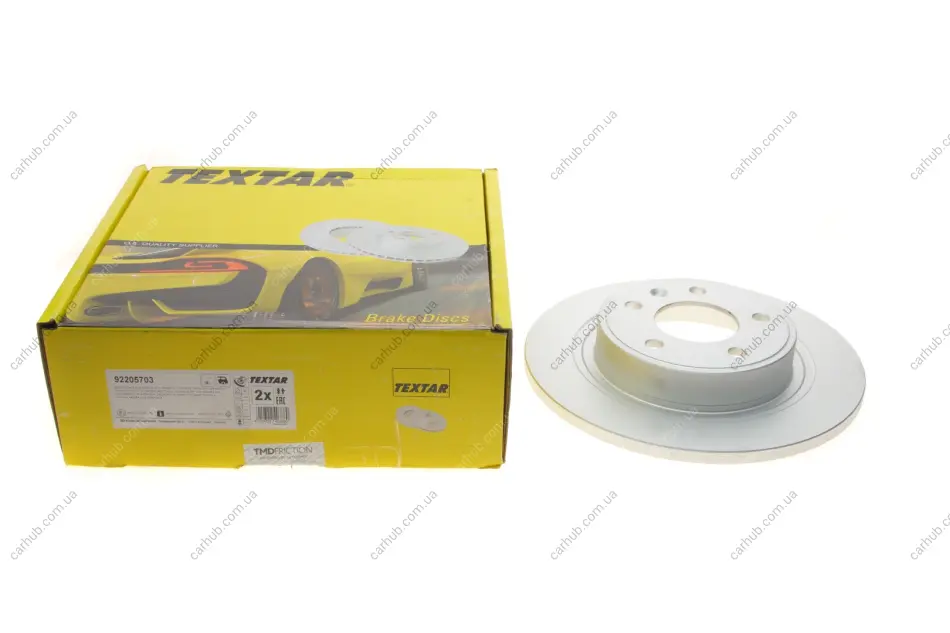 Диск гальмівний задн лів/прав CHEVROLET CRUZE, ORLANDO, VOLT OPEL AMPERA, ASTRA H CLASSIC, ASTRA J, ASTRA J GTC, CASCADA, ZAFIRA C 1.3D-2.0D 01.09- TEXTAR 92205703 (фото 1)