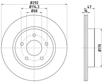 Диск тормозной (задний) Nissan X-Trail 14- (292x16) PRO TEXTAR 92278103