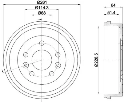 Гальмівний барабан задн DACIA BIGSTER, DUSTER NISSAN JUKE RENAULT ARKANA I, CAPTUR I, CAPTUR II, DUSTER, GRAND KANGOO III, KANGOO III, KAPTUR 1.0-Electric 04.10- TEXTAR 94045500