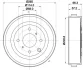 Гальмівний барабан задн NISSAN NV200, NV200 / EVALIA 1.5D/1.6 02.10- TEXTAR 94046400 (фото 1)