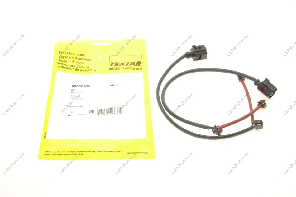 Датчик зносу гальмівних колодок (передніх) VW Touareg 02-10/ Audi Q7 06-15 (к-кт 2шт) TEXTAR 98030900 (фото 1)