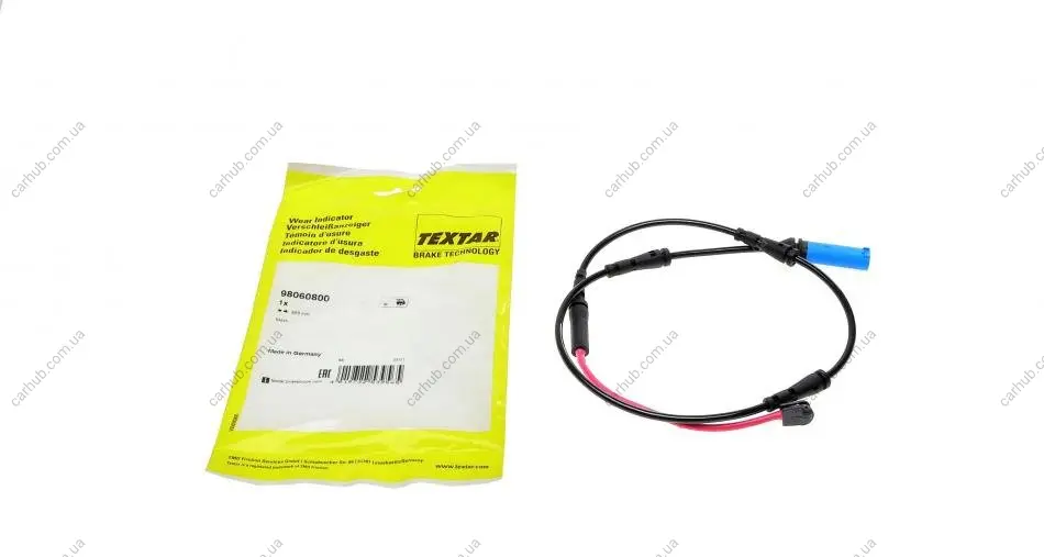 Датчик зносу гальмівних колодок задн BMW 5 (G31), 6 GRAN TURISMO (G32) 2.0-3.0H 03.17- TEXTAR 98060800 (фото 1)