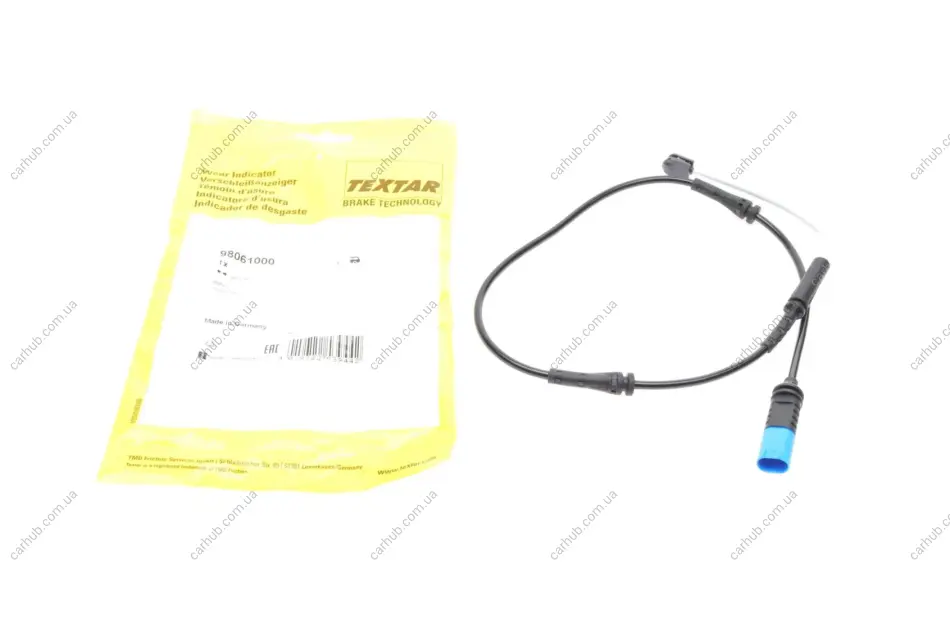Датчик зносу гальмівних колодок (задніх) BMW X4 (G02/F98) 18- (L=868mm) TEXTAR 98061000 (фото 1)