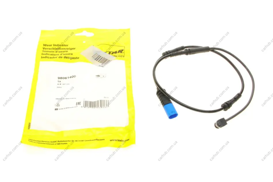 Датчик зносу гальмівних колодок (передніх) BMW X5 (G05/F95)/X7 (G07) 18- (847mm) TEXTAR 98061400 (фото 1)