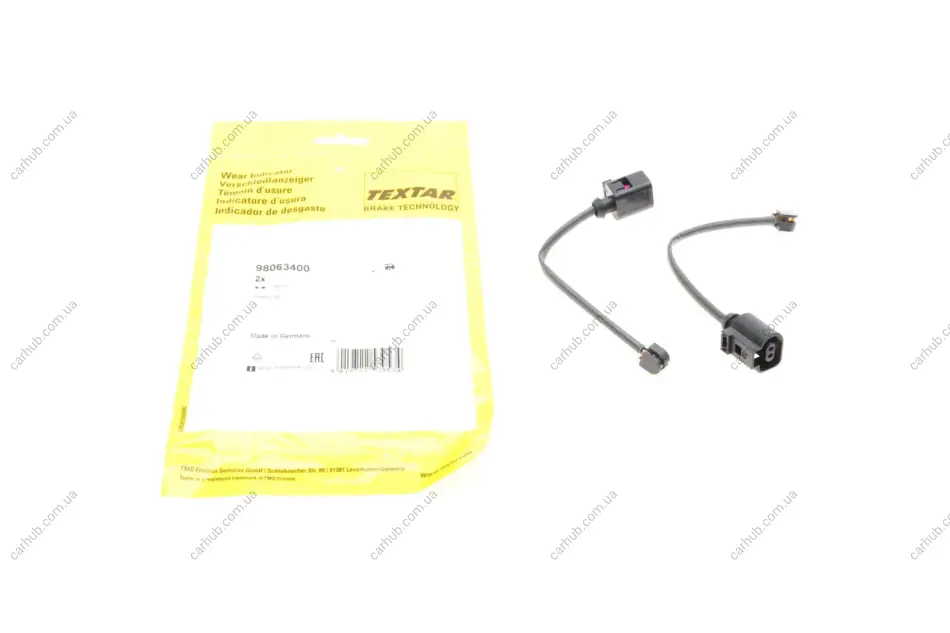 Датчик зносу гальмівних колодок (задніх) Porsche Cayenne 17- (L=170mm) (к-кт 2шт) TEXTAR 98063400 (фото 1)