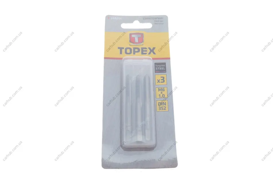 Набір інструментів для нарізки різьби (мітчики) M6x1 3 од. TOPEX Topex 14A206 (фото 1)