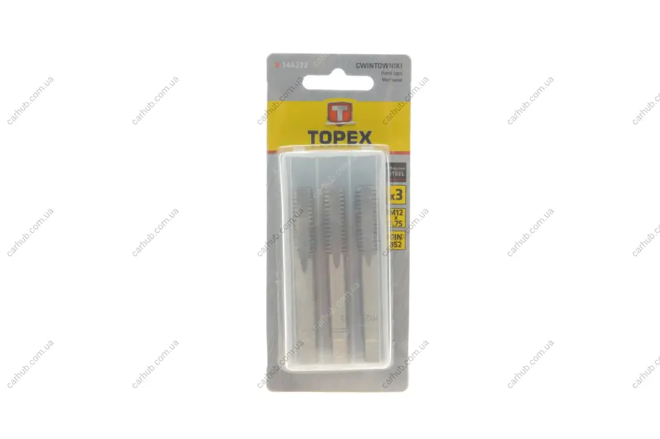Набір інструментів для нарізки різьби (мітчики) M12x1.75 3 од. TOPEX Topex 14A212 (фото 1)