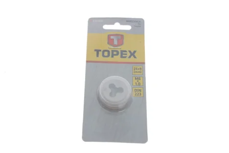 Інструмент для нарізки різьби (плашка) M6x1 Topex 14A306
