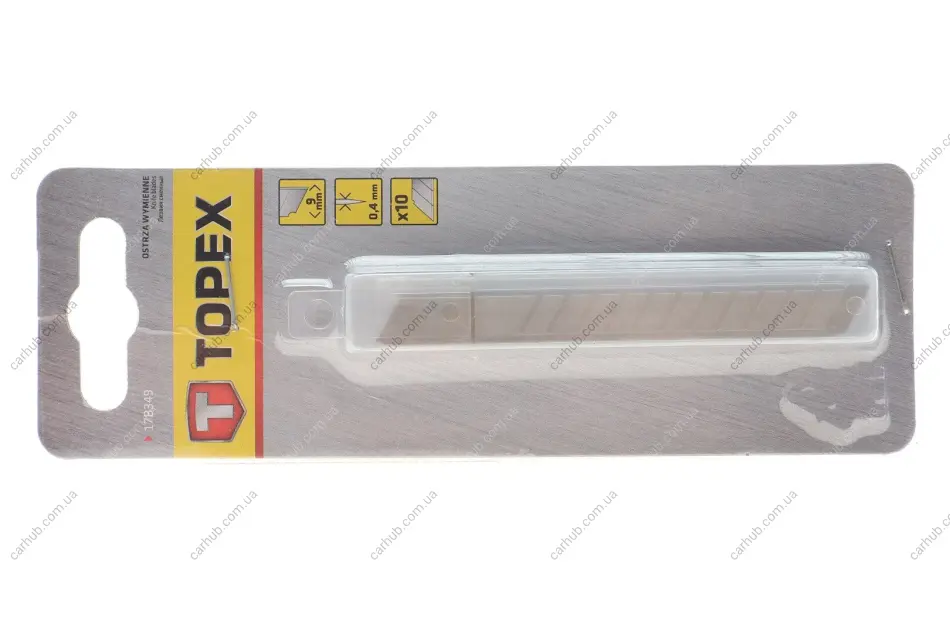 Лезо для ножа канцелярського (9mm) (к-кт 10шт) TOPEX Topex 17B349 (фото 1)