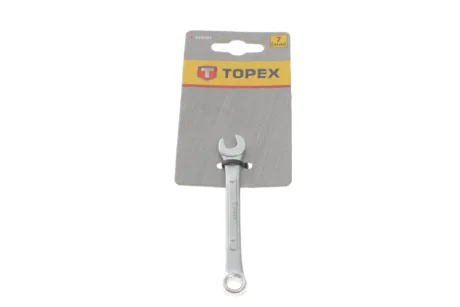Ключ ріжково-накидний 7 мм L-100 мм TOPEX Topex 35D381