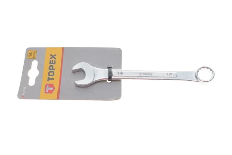 Ключ ріжково-накидний 14 мм L-160 мм Topex 35D386
