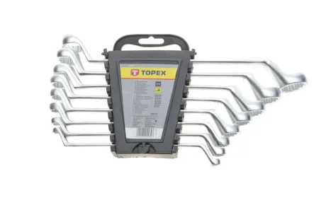 Набір ключів колінчастих 6x7-20х22 мм 45° 8 од. TOPEX Topex 35D856