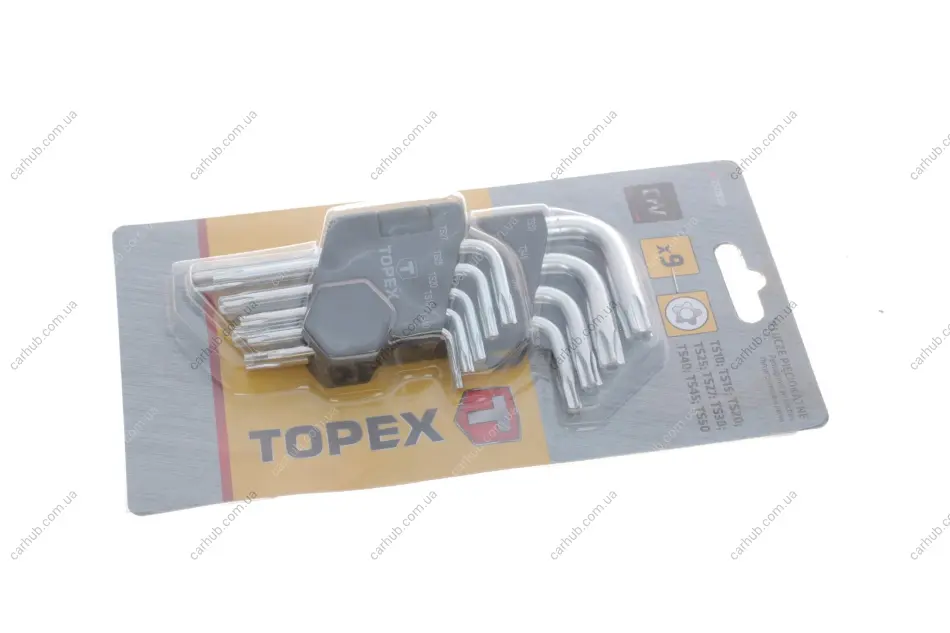 Набір ключів Г-под. Torx з отвором T10-T50 (Pentalobe) TOPEX Topex 35D950 (фото 1)