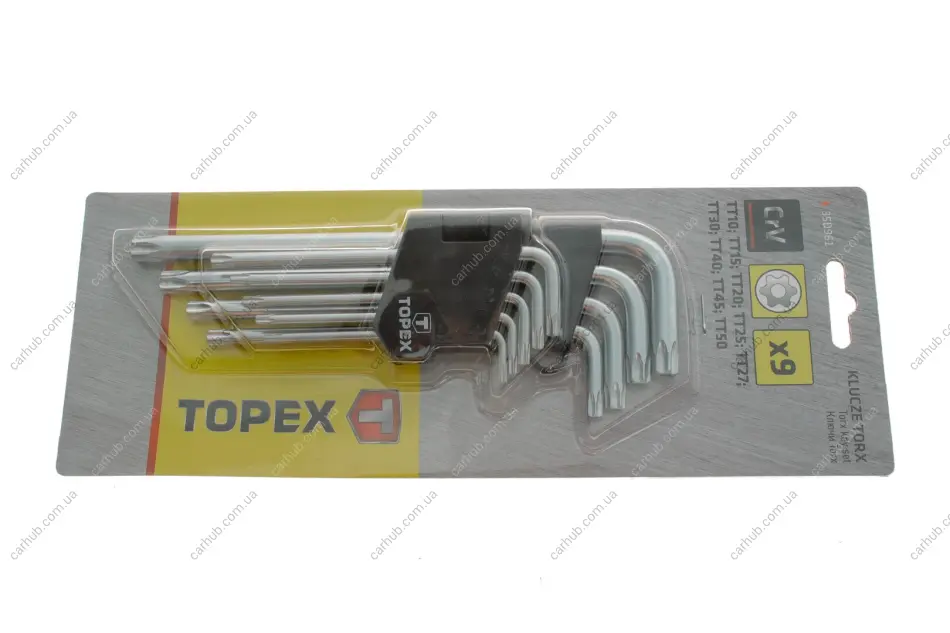 Набір ключів Г-под. Torx T10-T50 Topex 35D961 (фото 1)