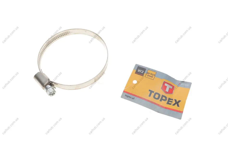 Хомут черв\'ячний Ø50-70x9 мм TOPEX Topex 37D509 (фото 1)