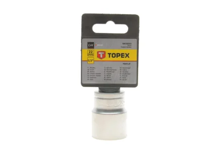 Головка торцева 1/2" 22 мм Topex 38D722