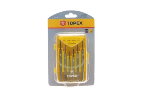Набір викруток прецизійних SL, PH 6 од. TOPEX Topex 39D559