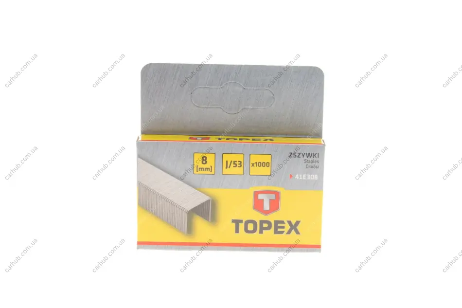Скоба для степлера 11,3x0,7x8 mm 1000 од. TOPEX Topex 41E308 (фото 1)