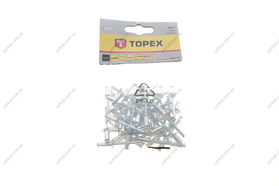 Заклепка Ø4,8x10 mm 50 од. TOPEX Topex 43E502 (фото 1)