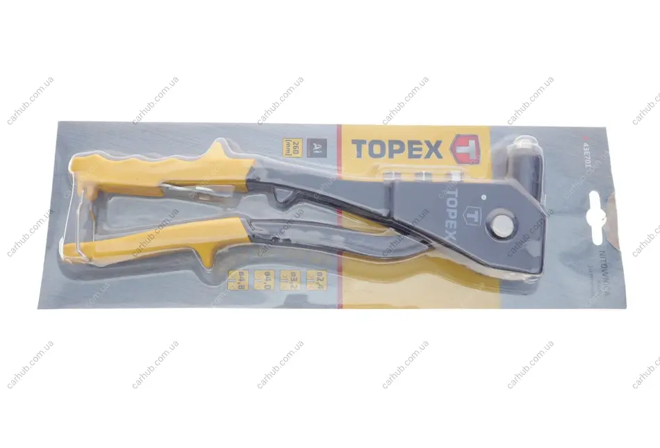 Заклепник для заклепок алюмінієвих (d=2.4/3.2/4.0/4.8mm) TOPEX Topex 43E701 (фото 1)