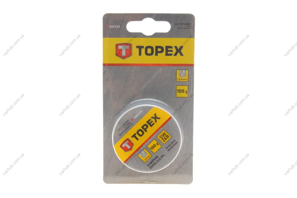 Припій олов\'яний (d=1.5mm) (100g) Topex 44E524 (фото 1)