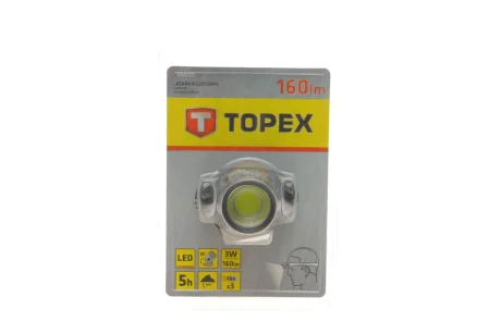 Ліхтар налобний (LED COB 160Lm) TOPEX Topex 94W391