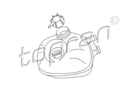 Фото бачок компенсаційний ожолоджувальної рідини TOPRAN / HANS PRIES 100165 Бачок компенсаційний ожолоджувальної рідини TOPRAN / HANS PRIES 100165