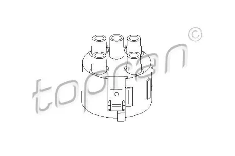 Кришка розподілювача запалювання AUDI 100 C3, 80 B2, 80 B3 SEAT CORDOBA, TOLEDO I VW GOLF II, JETTA II, PASSAT B2, PASSAT B3/B4, TRANSPORTER T3 1.0-2.1 08.80-08.02 TOPRAN / HANS PRIES 100277