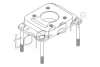 Гумова подушка карбюратора SEAT CORDOBA, IBIZA II VW GOLF III, POLO III, VENTO 1.6 09.92-10.02 TOPRAN / HANS PRIES 100621 (фото 1)