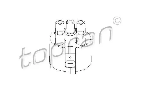Кришка розподілювача запалювання AUDI 100 C4, 80 B3, 80 B4, A4 B5, A6 C4, CABRIOLET B3 SEAT ALHAMBRA, CORDOBA, IBIZA II, INCA, TOLEDO I VW CADDY II, GOLF II, GOLF III, JETTA II 1.0-2.1 08.83-03.10 TOPRAN / HANS PRIES 100980