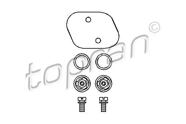 Ремкомплект вакуумного насоса VW GOLF I, GOLF II, JETTA I, JETTA II, PASSAT B1, PASSAT B2 1.5D/1.6D 08.76-10.91 TOPRAN / HANS PRIES 101493 (фото 1)