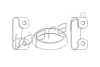 Монтажний елемент випускної системи (монтажний комплект) SEAT TOLEDO I VW GOLF I, GOLF II, JETTA I, JETTA II, PASSAT B3/B4, TRANSPORTER T4 1.3-2.5D 08.76-06.03 TOPRAN / HANS PRIES 102539 (фото 1)