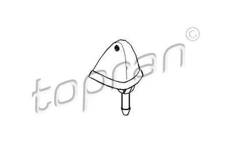 Форсунка омивача скла задн VW GOLF I, GOLF II, LT 28-35 I, LT 40-55 I, PASSAT B1, TRANSPORTER T3 05.73-06.96 TOPRAN / HANS PRIES 103244