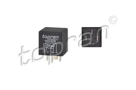 Реле повороту (12В) AUDI 100 C2, 100 C3, 100 C4, 80 B2, 80 B3, 80 B4, A6 C4, A6 C5 FIAT SEICENTO / 600 SEAT ALHAMBRA, TOLEDO I, TOLEDO II VW GOLF I, GOLF II, GOLF III, JETTA I 05.73-03.10 TOPRAN / HANS PRIES 103629
